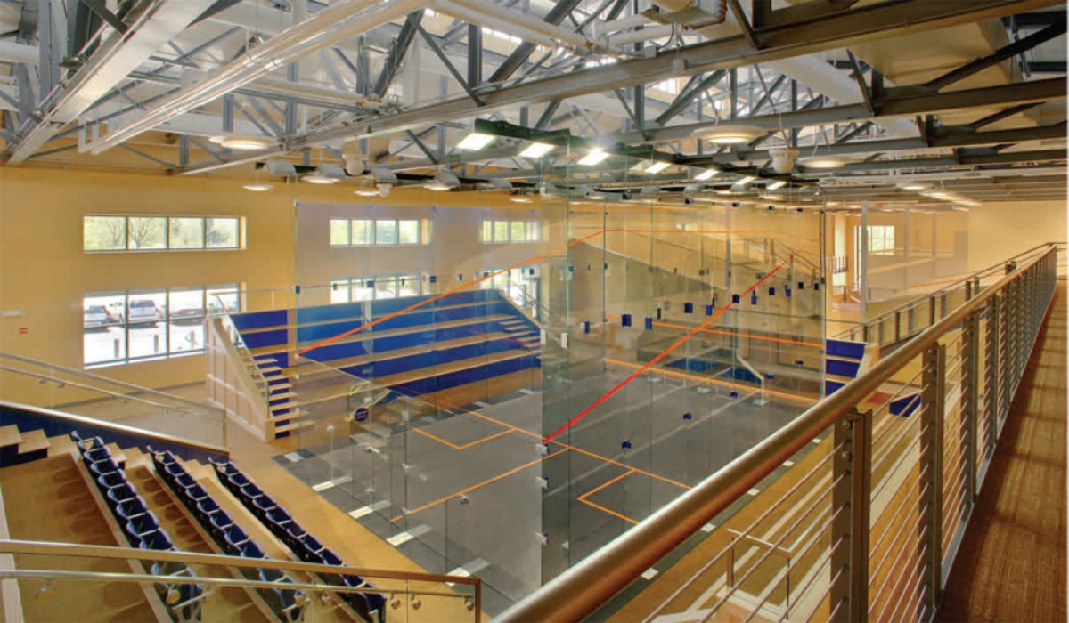 Squash glass court